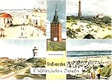  Scharfenberger – Busch / Einmal die Ferne seh´n / Walzer / Gruß von den Ostfriesischen Inseln / Borkum / Langeoog / Wangerooge / Norderney / Juist / Schallbildkarte / Pallas 97/59 / Deutsche Pressung / 7 Zoll Kunststoff-Schallfolie auf Ansichtskarte /