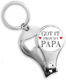 Got It from My Papa Children Pai Presente Alicate de unha Chaveiro Abridor de Garrafas Cortador