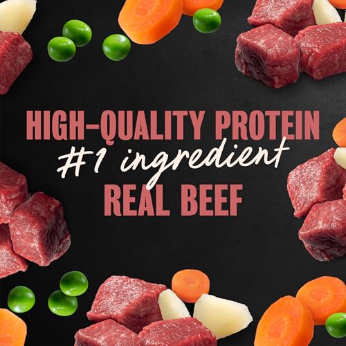 Image of Cesar Home Delights Wet Dog Food, Beef Stew in Sauce, 3.5 oz, 24 Count | Real beef #1 ingredient, easy to digest, no fillers /added sugar /artificial flavors, use as meal or topper, easy peel trays