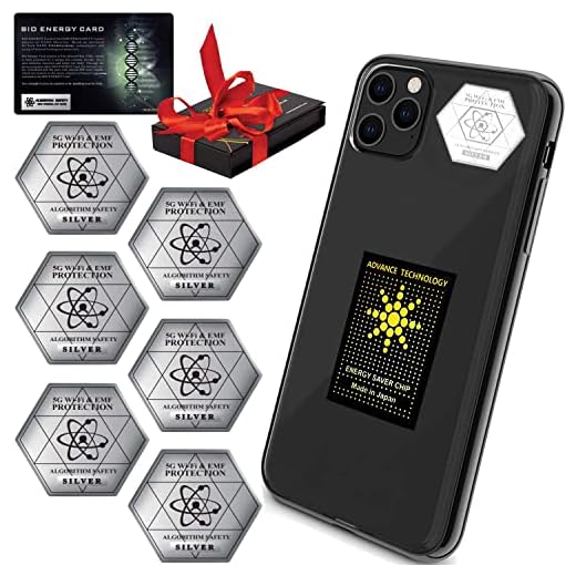 PREMIUM Protection SILVER Stickers for Cell & Smart Phones, Laptops, Tablets, TV, Monitors - ALL Devices - UNIVERSAL Multi-Layer Protection - 97.7% EFFECTIVE Protector - UNISEX - 6 pcs in Professional GIFT Pack (SILVER)