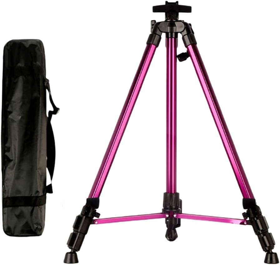 HBJWOV Aluminum Alloy Easel Small Hand-cranked Portable and Height-Adjustable Tripod Aluminum Alloy Easel Sketch Drawing for Artist Art Supplies(White-Patch Five-Pointed star4)