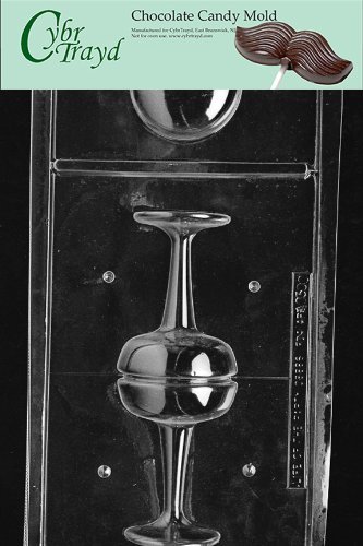 Cybrtrayd AO300 Champagne Glass All Occasions Chocolate Candy Mold by CybrTrayd