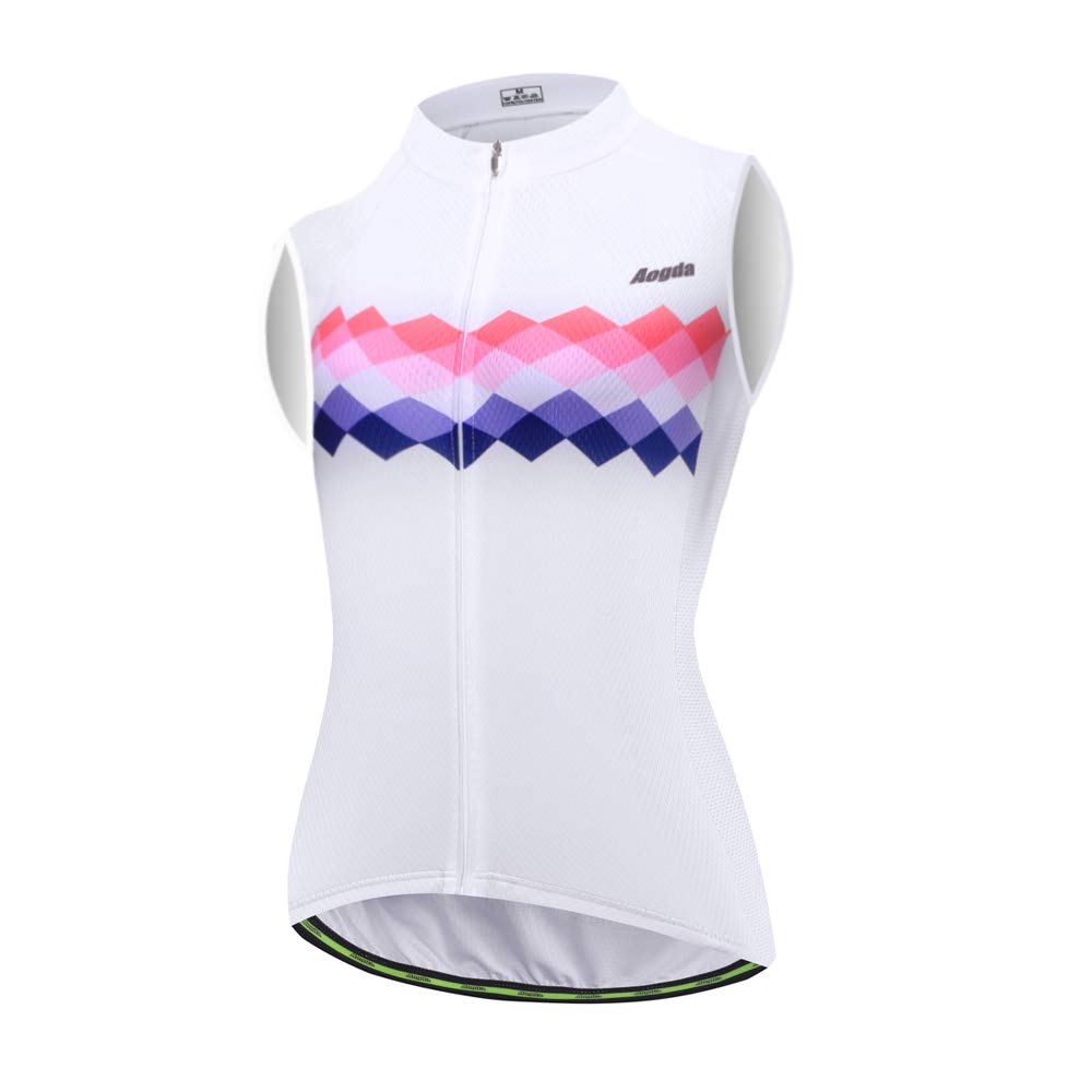 Aogda Sleeveless Cycling Jerseys Women Bike Tops Team Biking Shirts Bicycle Vests Clothing