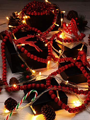 16 Feet Christmas Wood Bead Garland Wooden Bead Garland For Christmas Tree Holiday Decoration #TOP7