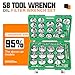 Auto Oil Filter Socket Wrench Set, Cup Type 1/2 inch Drive Cap Removal Tool, with Drain Plug Socket Set/Adjustable/Drive, Compatible, all Models Car, SUV, Oil Filter (58, GREEN)
