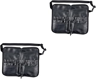 Balacoo 2 Peças Bolsa De Vários Bolsos De Maquiagem Cinto De Artista Estojo De Cosméticos Profissional Suprimentos De Maquiagem De Artista Bolsa De Pincel Cosmético Kit De Maquiagem