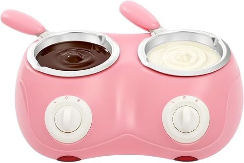 Electric Melting Candy Chocolate Pot, Mini Fondue Fountain Pot Kit with DIY Accessories, Double Furnace Butter Cheese Melting Bowls, Home Kitchen
