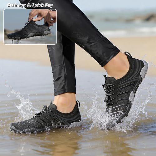 Image of Hike Barefoot Shoes Womens Men,Unisex Barefoot Water Shoes Breathable, Anti-Slip Hiking Footwear for Athletic Wide Toe Shoe Footwear for Hiking, Walking, Running, Yoga, and Water Sports