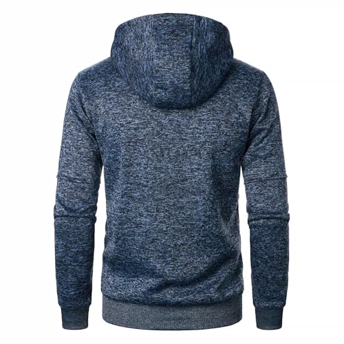 Sprifloral Mens Hoodies Fleece Sweatshirts Zip up Long Sleeve Jacket Zipper Hooded Top Navy XXL - Image 3