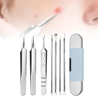 2026 Medical Grade Blackhead Extraction Tool Kit, Professional Facial Blackhead Remover Tweezers, Grade Extractor Tool for Removal Black Heads, Whiteheads, Pimples, Blemishes and Pimples