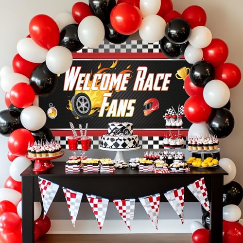 Toile de fond de course pour décorer un buffet d'anniversaire - 2