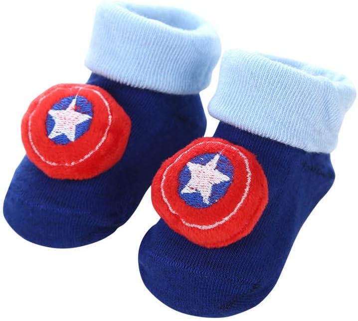 New 2022 Animal Models Baby Socks Anti-slip Cotton Newborn Infant Baby Socks 6 Pairs suitable for 0-3 3-6 6-12 months Boy Girl Boys Girls (Gorgeous)