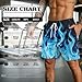 Howilath Blue Flame Print Matching Swimwear for Couples Quick Dry Men's Swimming Trunks & Women's Bikini Sets, Fashion Summer Beach