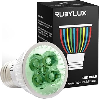 RubyLux 2nd Generation All Green LED Bulb Size Small