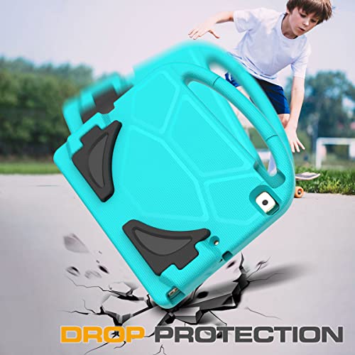 Image of Kids Case for iPad 9th /8th /7th Generation, iPad 10.2 Kids Case with Built-in Screen Protector, Durable Shockproof Handle Stand Protective Cover for iPad 10.2 Inch 2021 /2020 /2019, Teal