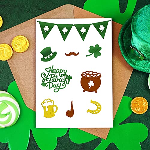 GLOBLELAND Happy Saint. Patrick's Day Clover Metal Cutting Dies Embossing Die Cuts Stencil Template templates for DIY Scrapbooking Album Decorative Card Making - Image 3