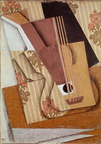 Tableaux peinture sur toile la guitare Juan Gris décoration murale de chambre