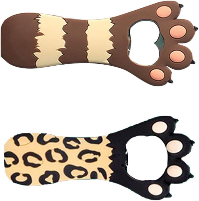 Cat Paw Bottle Opener: 2pcs Silicone Metal Wine Beer Opener for Beer Bartender Kitchen Barware Novelty Bottle Opening Tool Accessory Gifts: Home & Kitchen