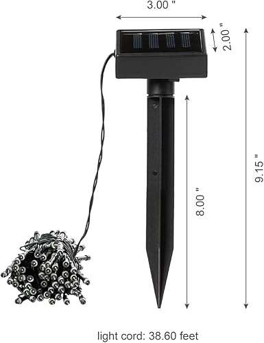Miniatura 2 de eUty Luces solares de Navidad de 22 pies de largo, impermeables, para exteriores, decoraciones de Navidad, patio, fiesta, jardín, patio