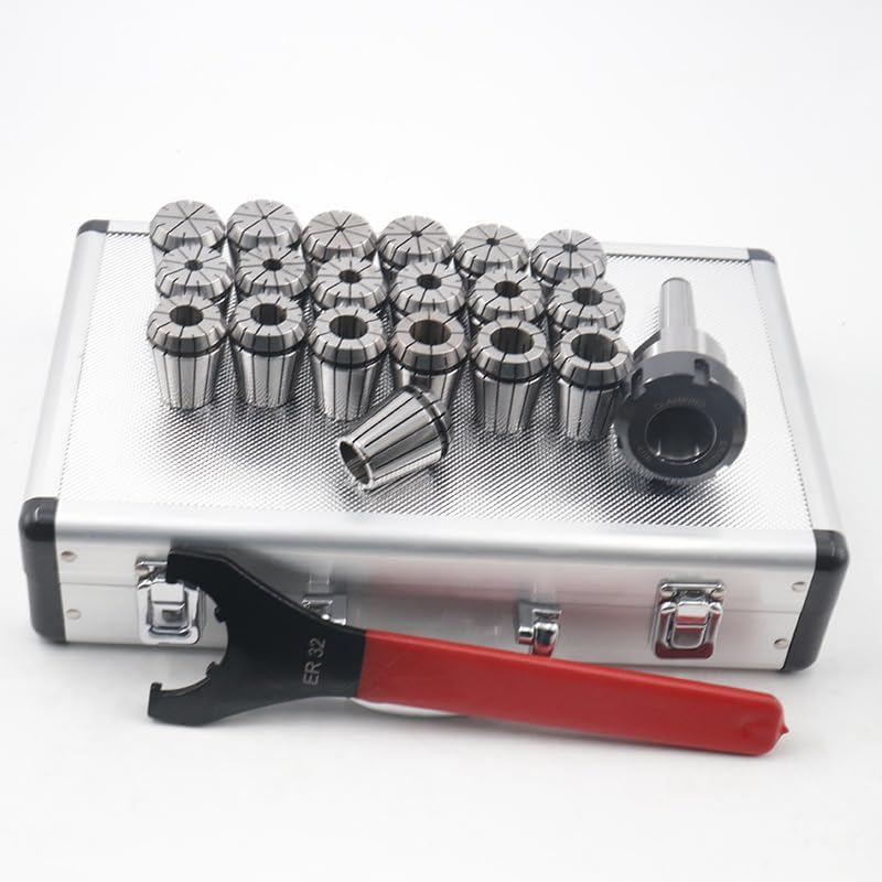 R8 Taper ER32 Collet Set, R8 ER32 Collet Holder Chuck Kit with 22 PCS Collets (0.0004'' Accuracy)