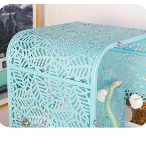 Papageienkäfig Garten Vogelkäfig Großer Papageienkäfig Mit Ständer, Ablageregal for Nymphensittiche, Sonnensittiche Wellensittich Käfig Vögel(Blue)-6