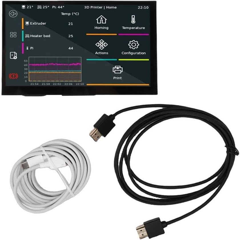5 inch touchscreen for 3D For printer display PITFT50, compatible with Pi and supports touch mode, 800x480 resolution and interface connection