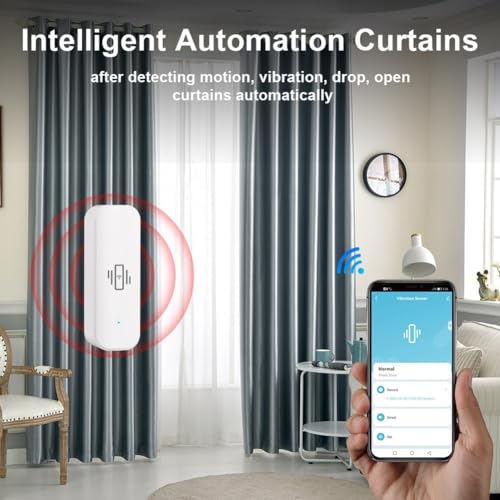 Miniatura 6 de Sensor De Vibración Wifi, Mini Detector Inalámbrico De Rotura De Vidrio Para Alarma Y Automatización Del Hogar Inteligente, No Requiere Concentrador, Compatible Con Tuya Para Aplicación Smart Life 10