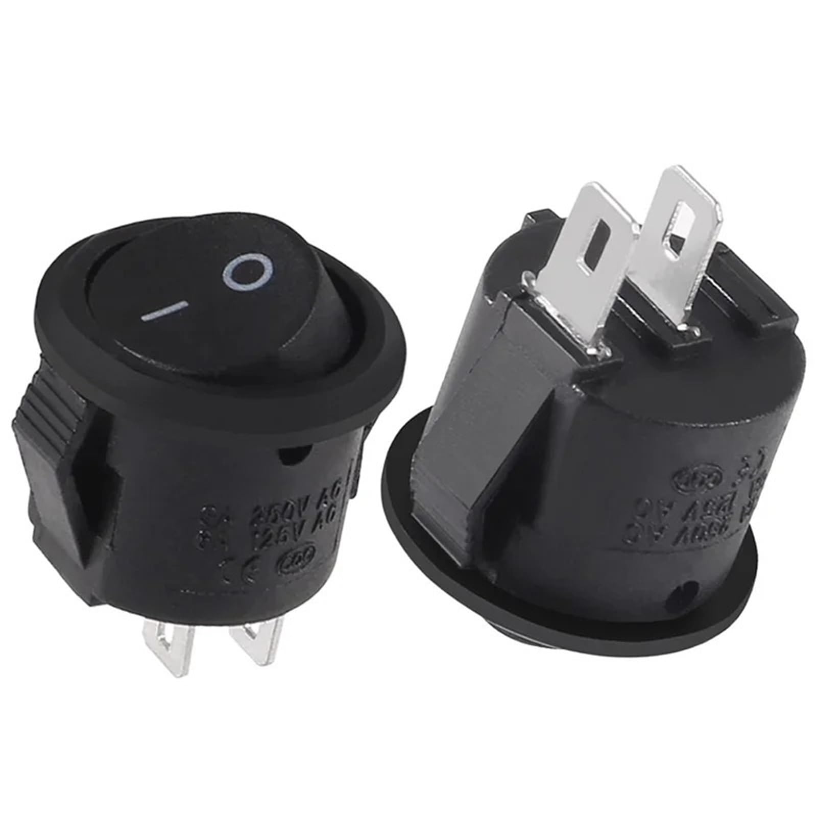 Przycisk Uruchamiania‌ 5/20 szt. KCD1 Okrągły przełącznik kołyskowy 2-stykowy WŁ.-WYŁ. 10A/125VAC SPST 23mm Samochodowe przełączniki przyciskowe