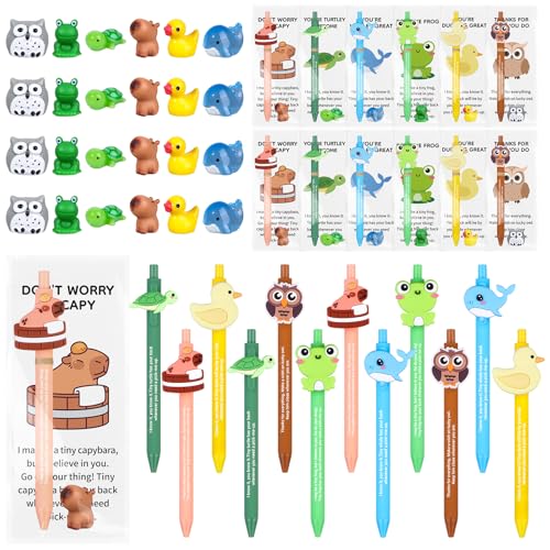Stylos de remerciement pour bureau avec animaux de soutien émotionnel pour pauses café inspirantes