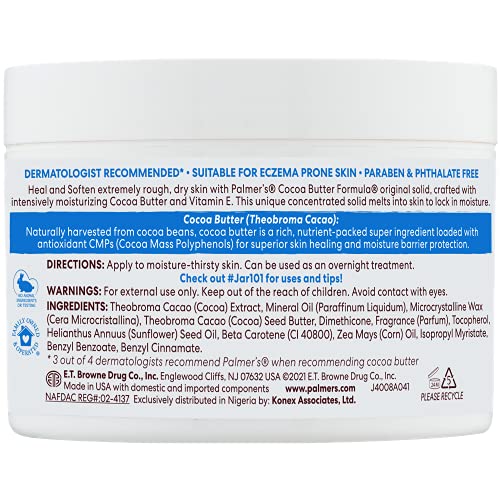 Palmer's Cocoa Butter Formula Daily Skin Therapy Solid Lotion With Vitamin E, Body Moisturizer For Extremely Dry Skin, Softens And Soothes, 7.25 Ounces (Pack Of 3) #TOP1