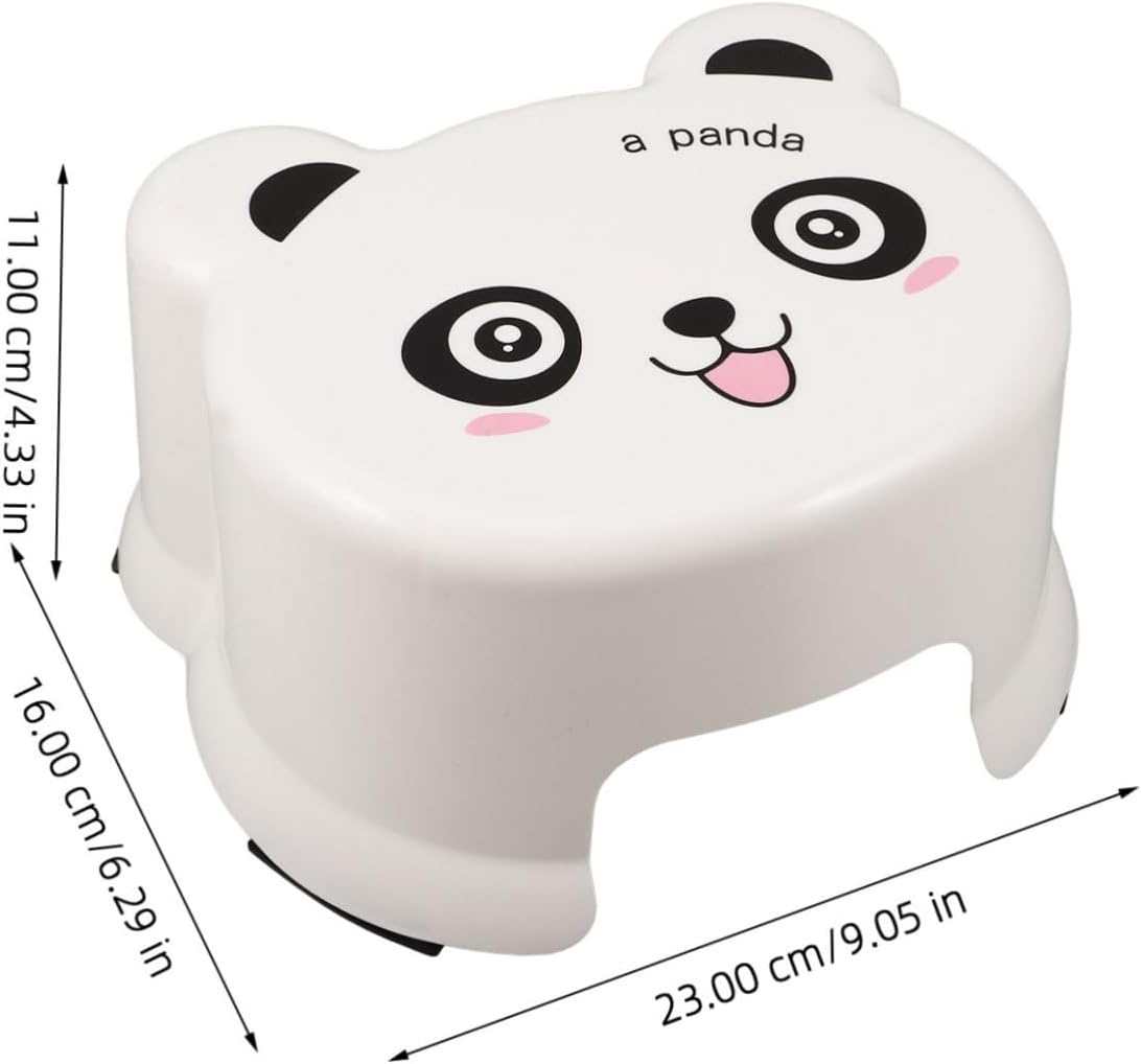 Zerodeko Cartoon Slip Step Stool for Lightweight Plastic Potty Training Footstool with Slip Resistant Base Portable Multi Use Stool for Bathroom Kitchen and Shower Design