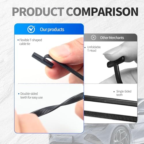 Upgrade Double-Sided Nylon Universal Cable Tie Buckle for Car - 3