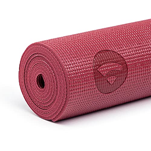 Tapete de Yoga PVC ecológico Asana indicado para iniciantes, ginástica e pilates 183x60cm Bodhi (Bor