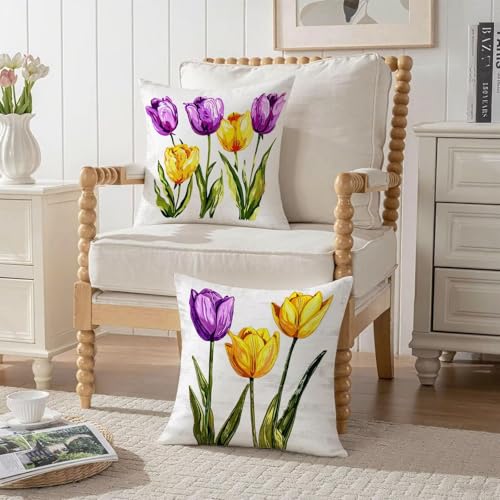 Taie oreiller violet double face imperméable en velours 55x55