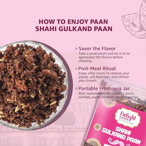 Image of Delight Foods Gulkand Meetha Paan Mukhwas 300g | Sweet Paan Mouth Freshener & Digestive | Without Supari | Refreshing After-Meal Snack | Traditional Indian Mukhwas