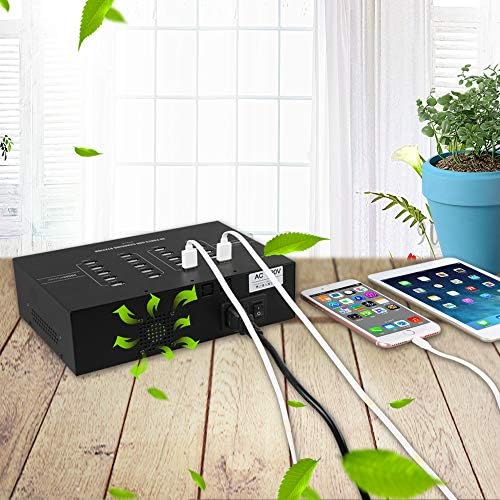 Sipolar 20 Ports Multi USB Charger - USB Charging Station for Tablets iPhone Ipad Smart Phones Just for Charging C-220