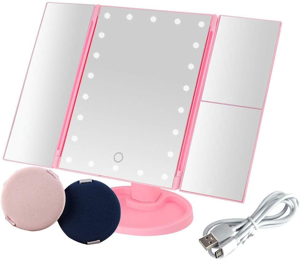 specchio illuminato con il trucco più luminoso