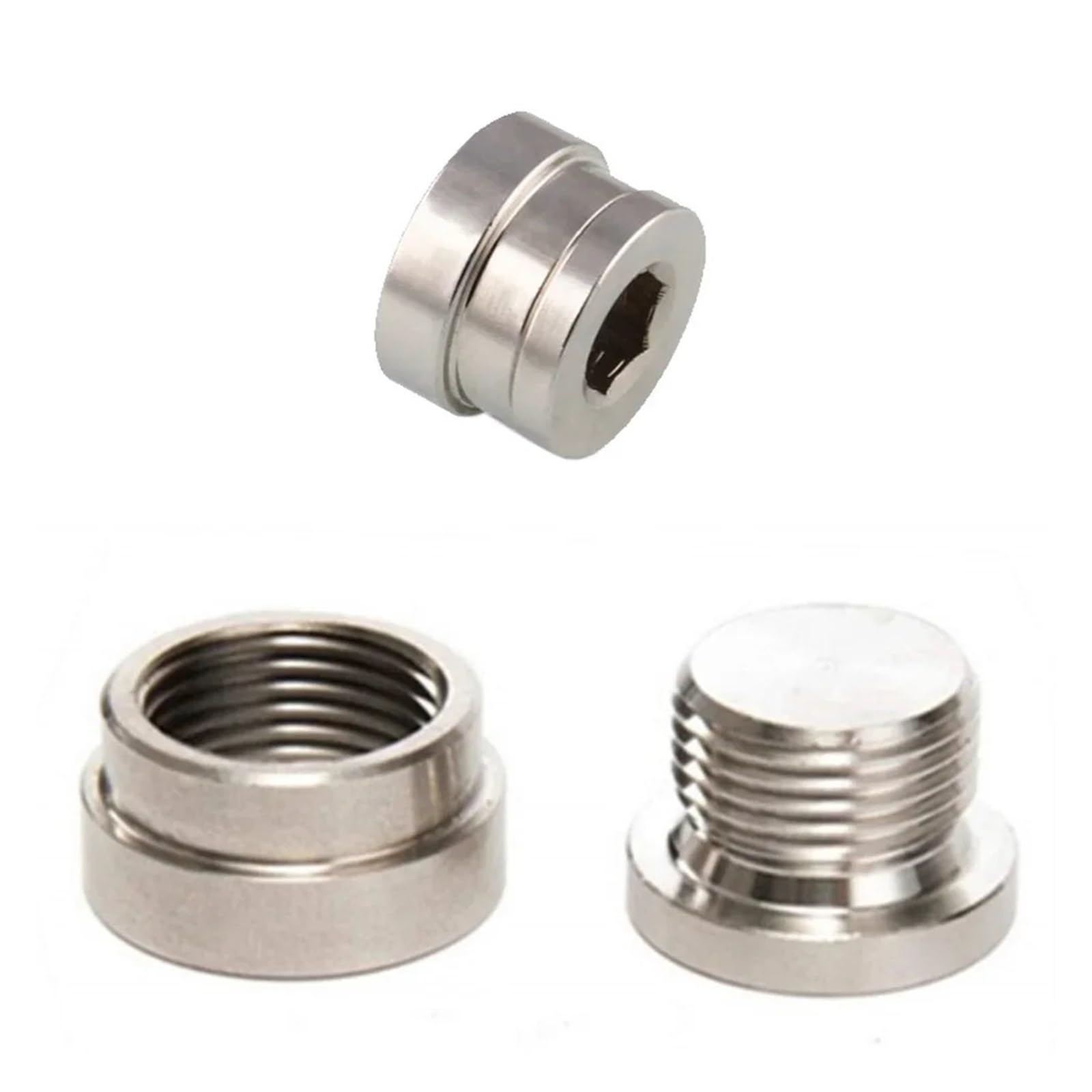 sonda tlenowa Pasuje do M18 1.5 10-1 szt. Lambda O2 czujnik tlenu nikiel nakrętka złącze platerowany korek Adapter Spacer(10pcs Oxygen Sensor)