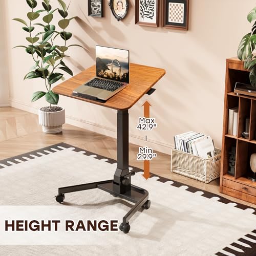 Jylh Joyseeker Foldable Mobile Standing Desk, Height Adjustable And Tilt Rolling Sit Stand Desk, 90° Tiltable Portable Laptop Desk Workstation On Wheels For Home Office thumb #3