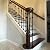 Iron Railing Stairs Slant/Angled/Pitch Baluster Shoe for 1/2" Scroll Basket Twist Knuckle Iron Spindles Shoe Stair Parts (Satin Black)