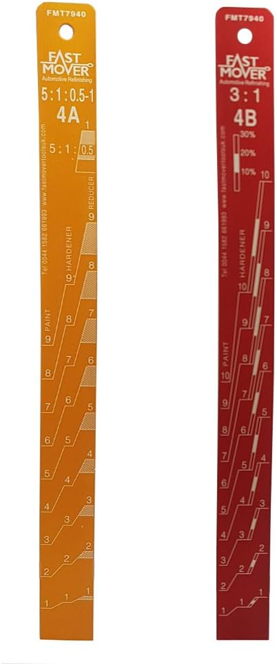 Fast Mover Tools, Paint Measuring Stick, Aluminium, 3:1 & 5:1 Ratio, 1pc