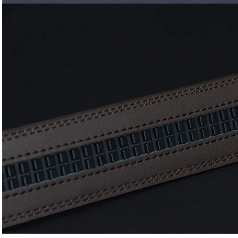Cinturones de cuero para hombres Cinturón de cuero para hombres Hebilla automática flexible y duradera Cinturón deslizante de lujo Vestido con trinquete Cinturones elegantes Regalo para traj