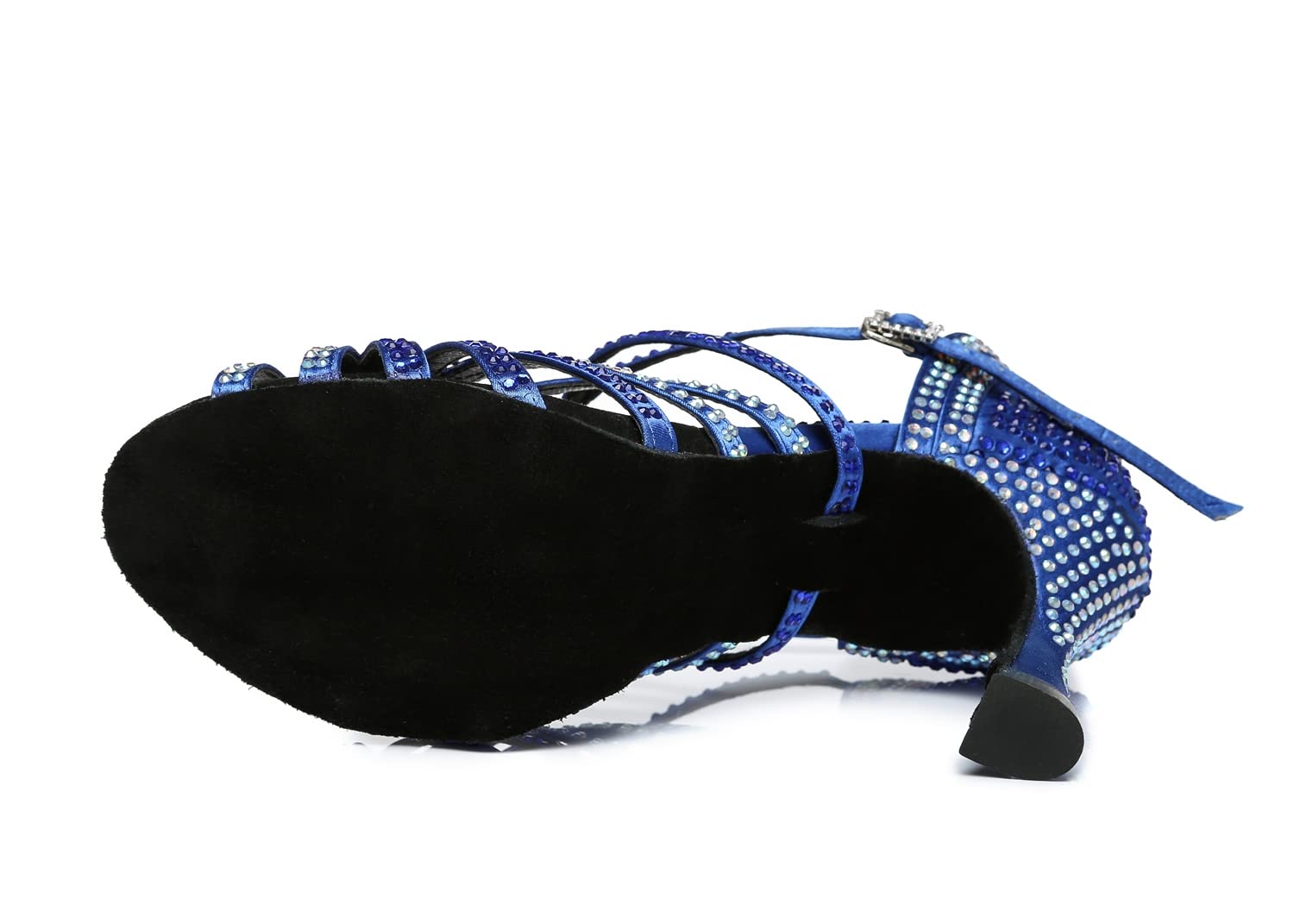 Donna Scarpe da ballo con tacco svasato Raso Strass Moderno Latino Scarpe da ballo