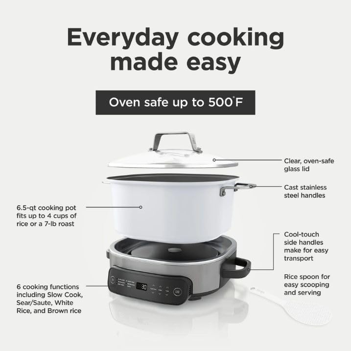 Foodi Everyday PossibleCooker 6-in-1 Multi Cooker – Family-Sized One-Pot Meals, Sear, Saute, Rice, Pasta & More - Image 4