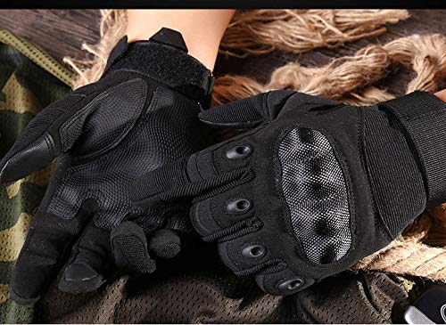 Military Tactical Gloves Motorcycle Riding Gloves Army Airsoft Full Finger Gloves Black Medium #TOP7