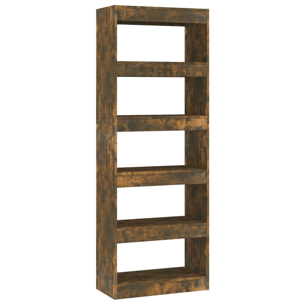Generisch Bücherregal/Raumteiler Räuchereiche 60x30x135 cm Holzwerkstoff,Möbel,Regalsysteme,Bücherregale Bücherschränke-813608