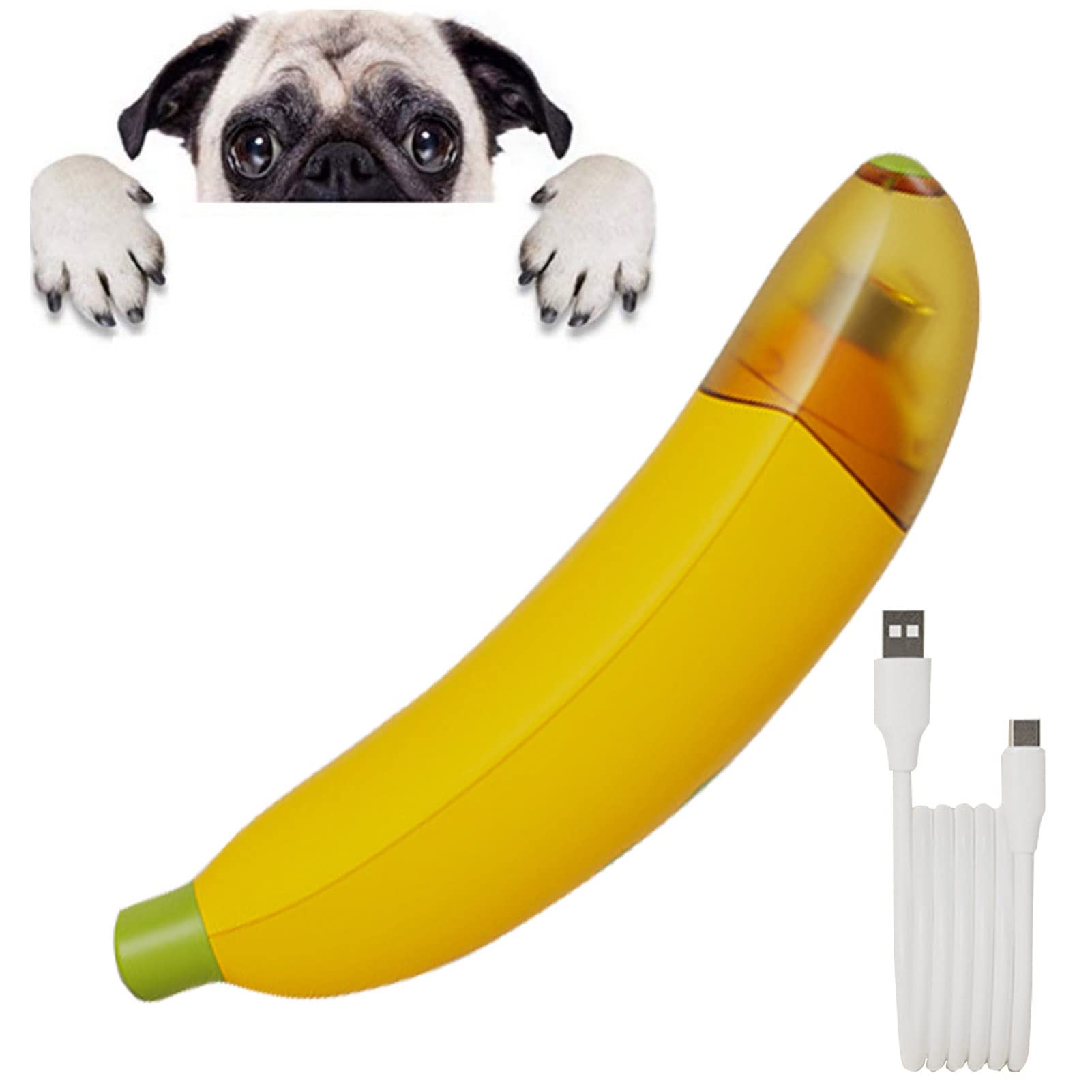 Broyeur à ongles et coupe-ongles professionnel pour animaux de compagnie, rechargeable par USB, pour petits et grands chats, chiens (jaune)