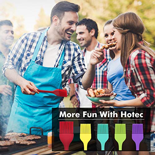 Hotec Silicone Heat Resistant Marinading Meat Grill Basting Pastry Brush For Oil Butter Sauce Sausages Desserts Turkey Baster Grill Barbecue, Multicolor #TOP6
