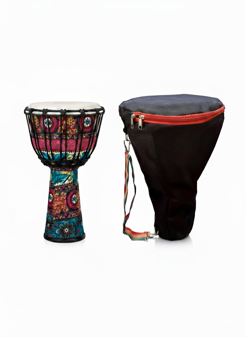 Clapbox Djembe DB-100 Fiber (10 inches) - Rope tuning with BAG (Pink)-image-19