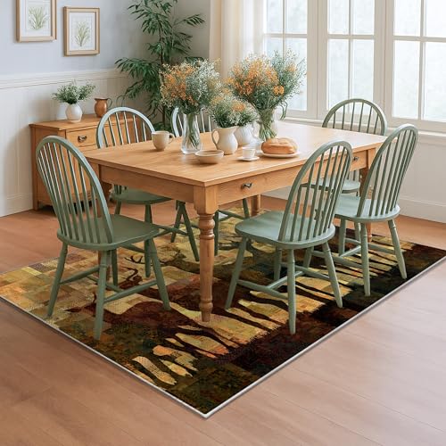 Tapis rustique antidérapant grand format pour salon et bureau - 4